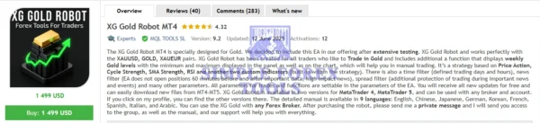 XG Gold Robot MT4 - MQL5 Review-simple-forex-tools