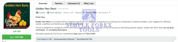 Golden Hen Basic EA MT5 MQL5 Review-simple-forex-tools