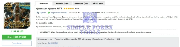 Quantum Queen MT5 - Original License Key Group Buy MQL5 Review-simple-forex-tools