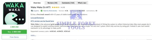 Waka Waka EA MT5 MQL5 Review-simple-forex-tools