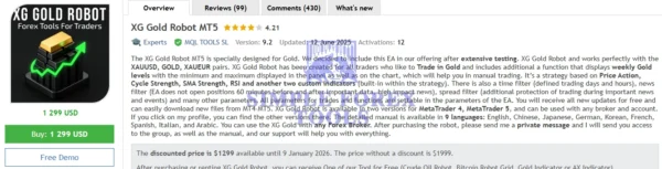 XG Gold Robot MT5 MQL5 Review-simple-forex-tools