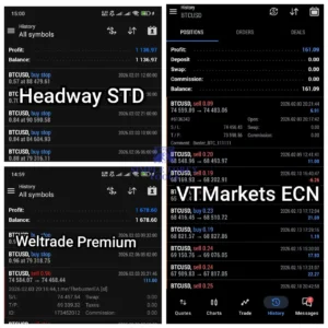 BUSTER BTC Single Entry EA MT5 V1.23 - BTCUSD | 251% Live Growth | Unlimited BUSTER BTC EA MT5 BTCUSD trade history on Headway STD and Weltrade Premium