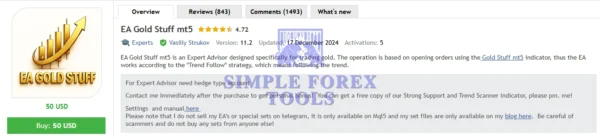 EA Gold Stuff MT5 EA MQL5 Review-simple-forex-tools