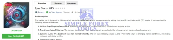 Eyes Storm MT5 EA 2026 Best Review - Unlimited + Free Update Eyes Storm MT5 EA MQL5 Review-simple-forex-tools