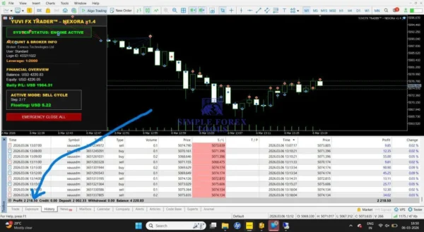 Yuvi Nexora EA MT5 Live Result 2-1