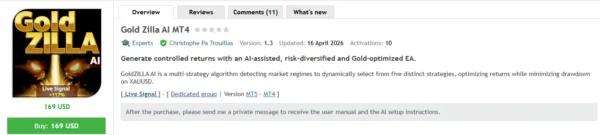Gold Zilla AI MT4 MQL5 Review