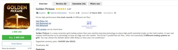 Golden Pickaxe EA MT4 MQL5 Review-13