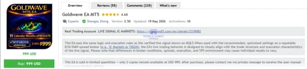 Gold Wave EA MT5 MQL5 Review