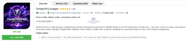 TwisterPro Scalper MT5 - MQL5 Live 72% gain with 2% Drawdown TwisterPro Scalper MT5 MQL5 Review-2