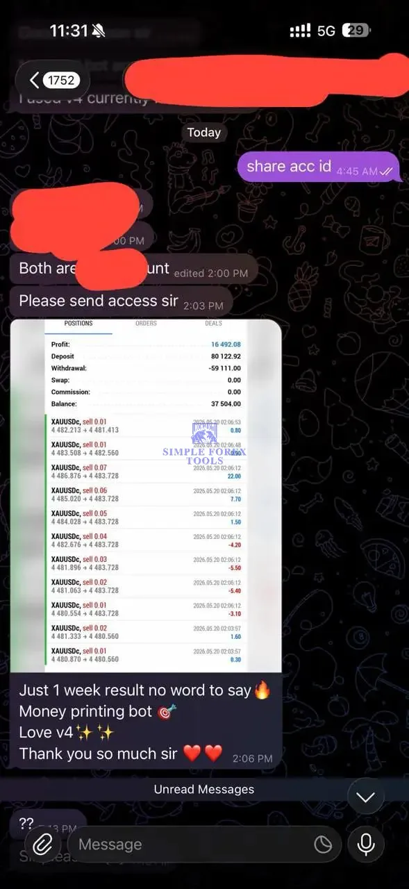 V4 GRID BOT MT5 Result