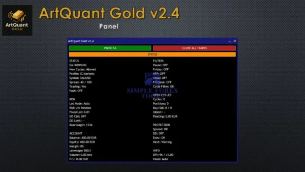 ArtQuant Gold MT5 V.3.0 Review - Verified XAUUSD EA with Live Results ArtQuant Gold MT5 Result 2