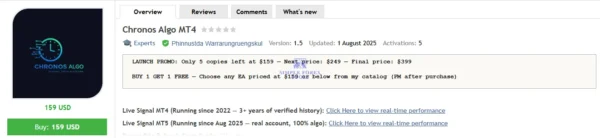 Chronos Algo MT4 MQL5 Review