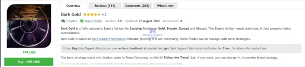 Dark Gold MT4 MQL5 Review